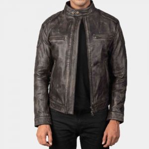 brandMe Mens Genuine Leather Pure Lambskin Biker Jacket MM468