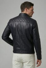 Back Black Moto Leather Jacket - Vanguard
