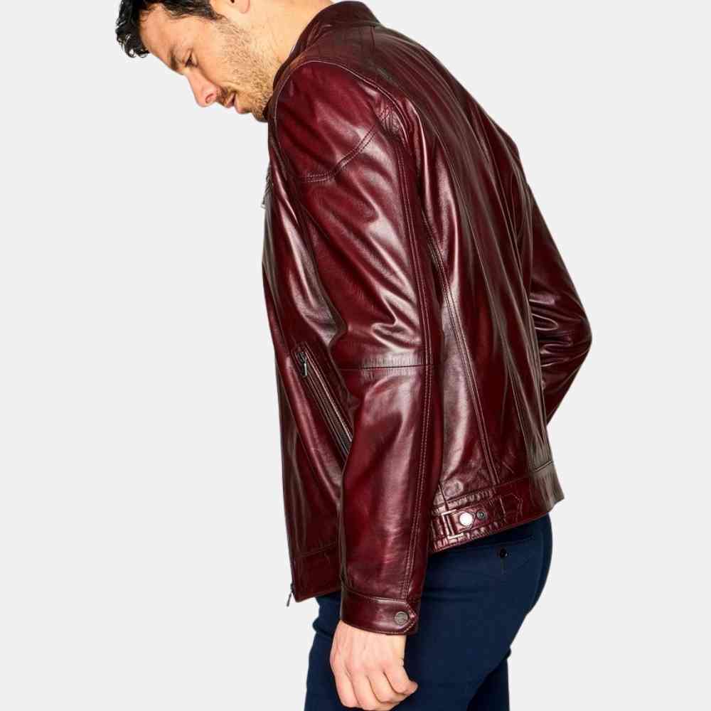 Burgundy Leather Jacket Mens | Stay Warm and Stylish