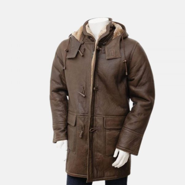 Leather Duffle Coat