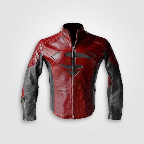Superman Black and Red Leather Jacket