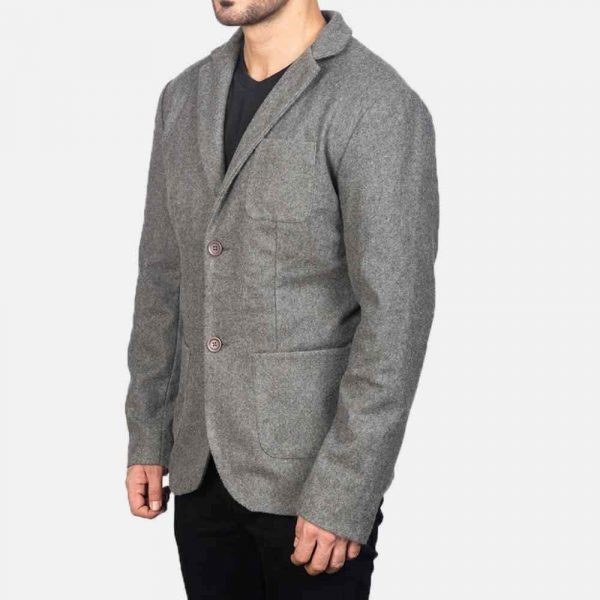 grey wool blazer mens outfit