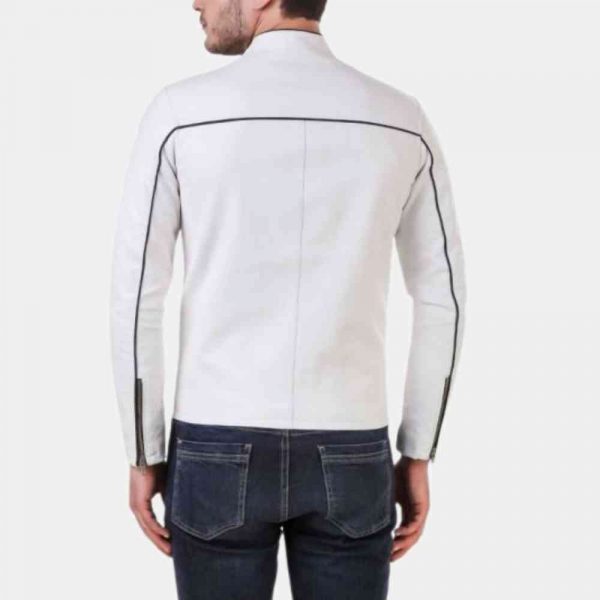 mens white leather jackets for sale