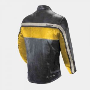 Black and Yellow Leather Jacket