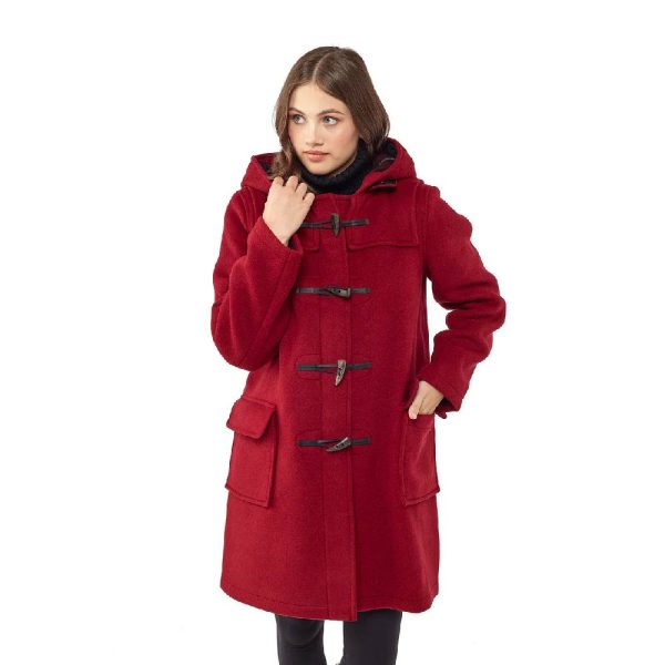 Red Duffle Coat Womens