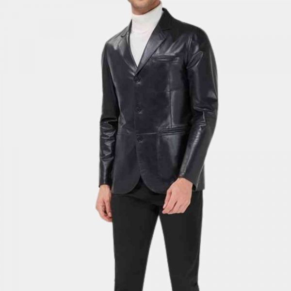 Men's Lambskin Leather Blazer