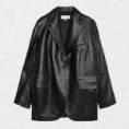 women leather blazer