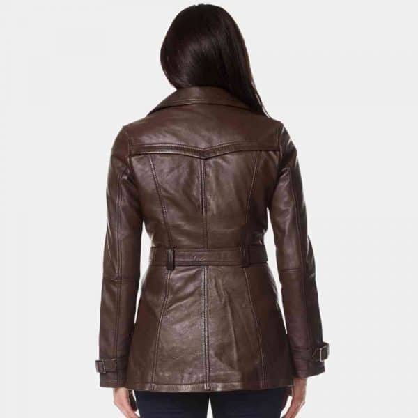 3 4 length leather jacket
