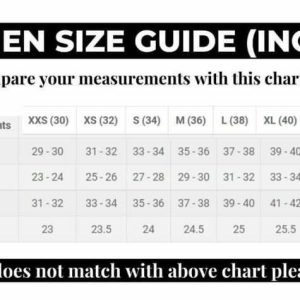Body Meaurement Size Chart