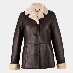 Ladies 3 4 Length Sheepskin Coat