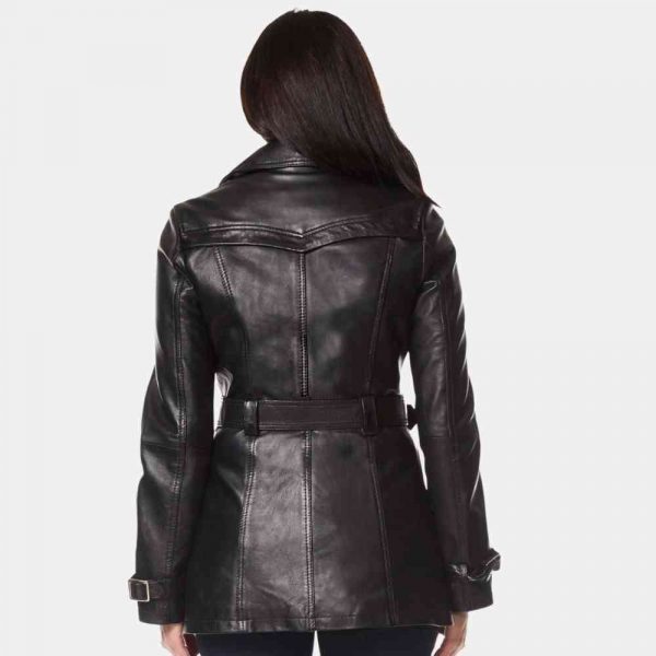 ladies black 3 4 coats