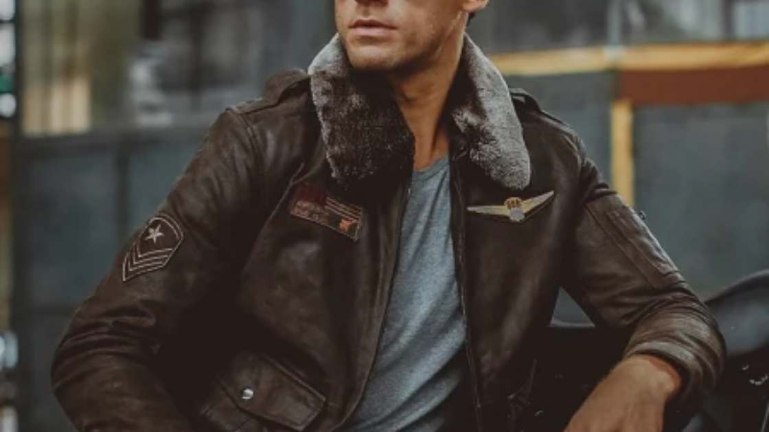 mens bomber jacket with fur collar