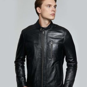 Black Leather Jacket 3 4