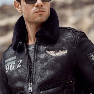Bomia Airforce Flight Real Leather Bomber Jacket