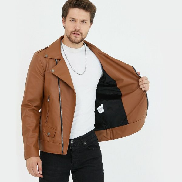 Brown Leather Jacket 100 4