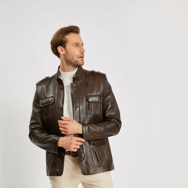 Brown Leather Jacket 106 5