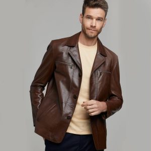 Brown Leather Jacket 73 1