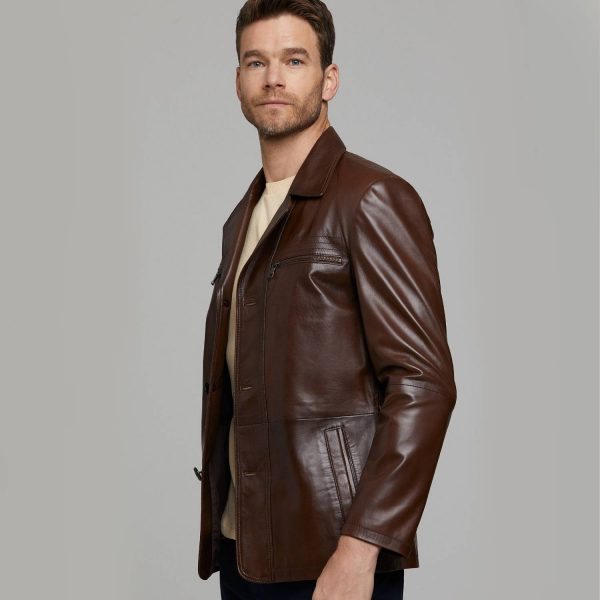 Brown Leather Jacket 73 3