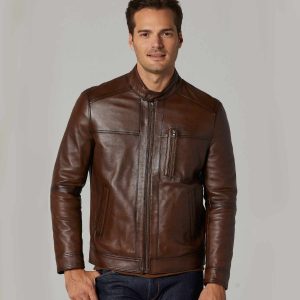 Brown Leather Jacket 76 4