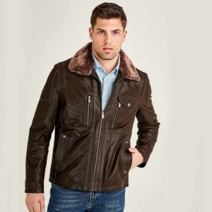 Brown Leather Jacket 77 2