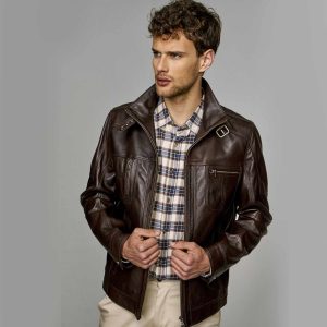 Brown Leather Jacket 80 2