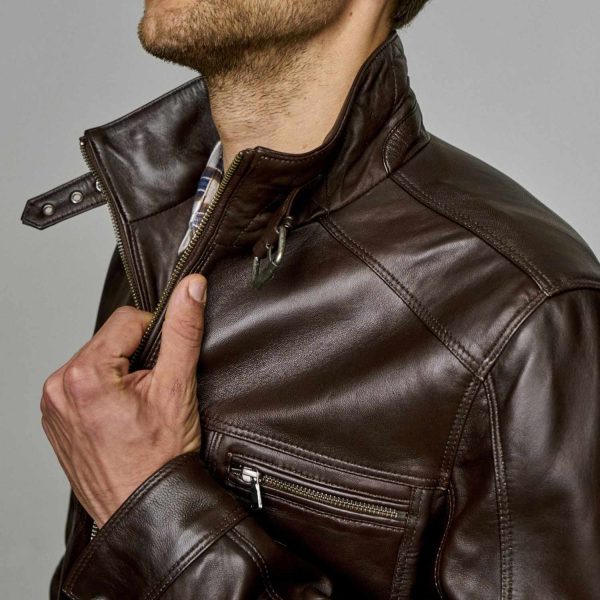 Brown Leather Jacket 80 5