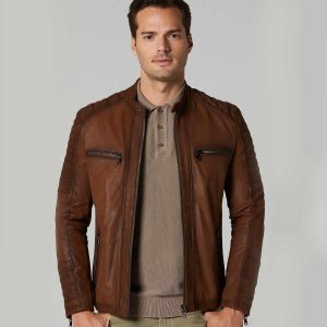 Brown Leather Jacket 84 5