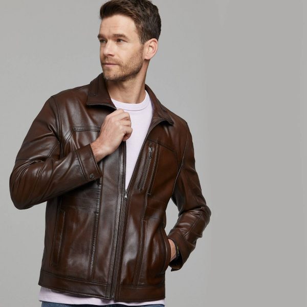 Brown Leather Jacket 93 1