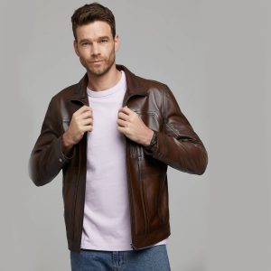 Brown Leather Jacket 93 2
