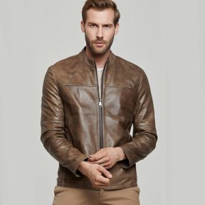 Brown Leather Jacket 95 1