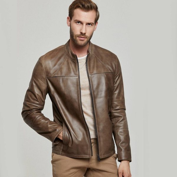Brown Leather Jacket 95 2