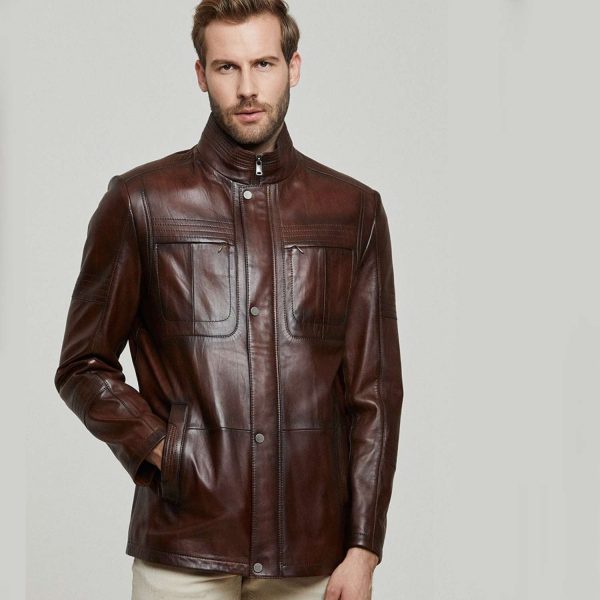 Brown Leather Jacket 98 2
