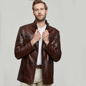 Brown Leather Jacket 98 3