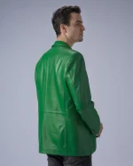 Green Leather Blazer