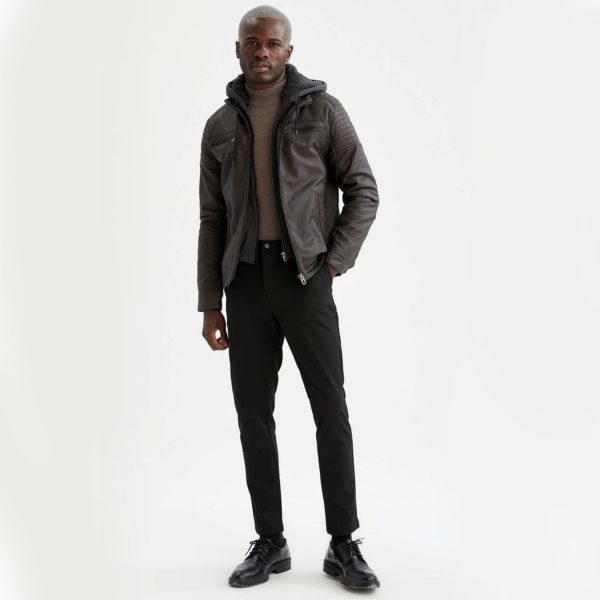 Hooded Leather Jacket 109 2