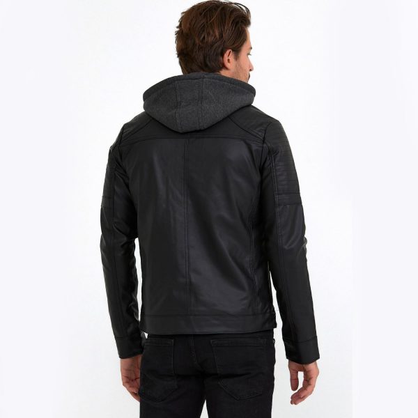 Hooded Leather Jacket 111 4