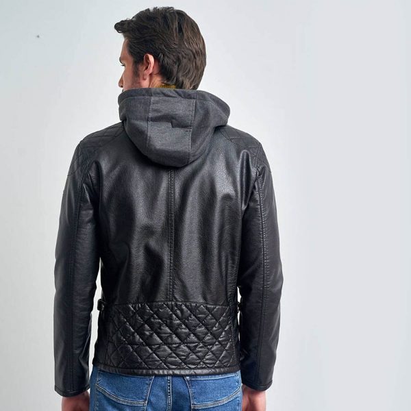 Hooded Leather Jacket 115 5