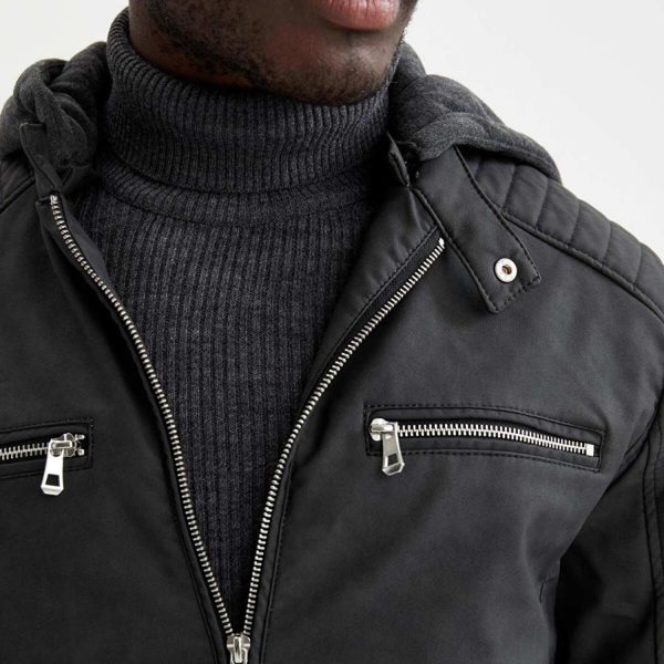 Hooded Leather Jacket 117 3