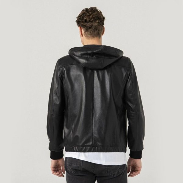 Hooded Leather Jacket 118 4