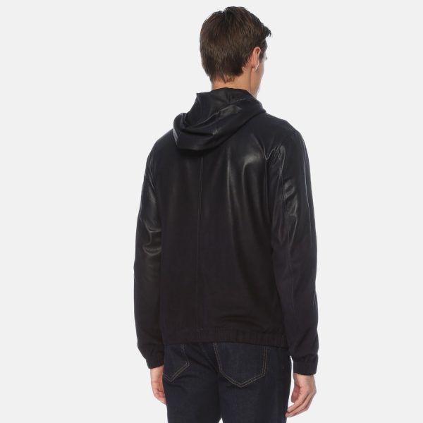 Hooded Leather Jacket 122 3