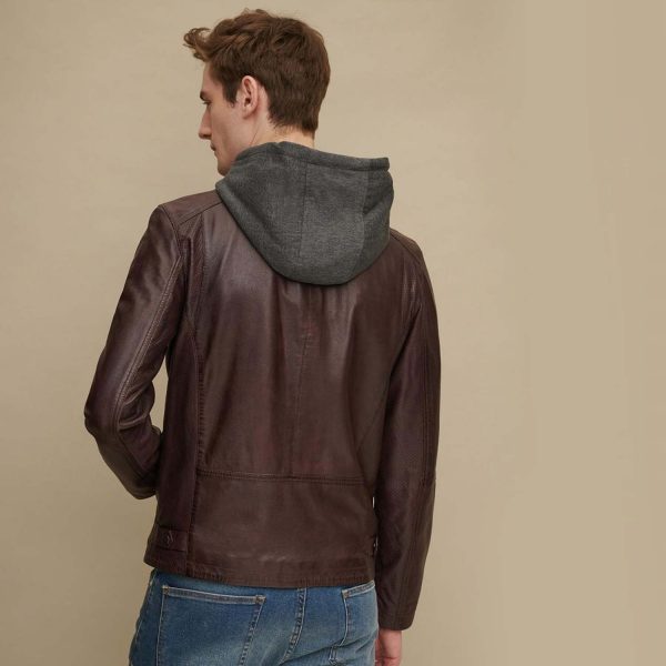 Hooded Leather Jacket 125 3