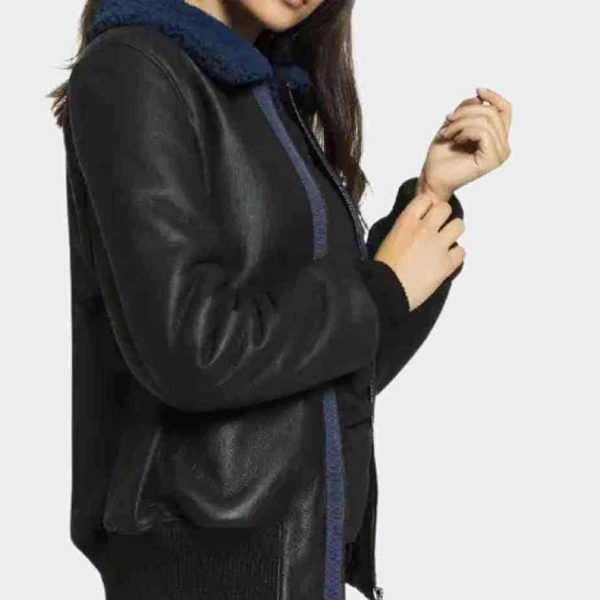 Leather Shearling Coat Womens in usa