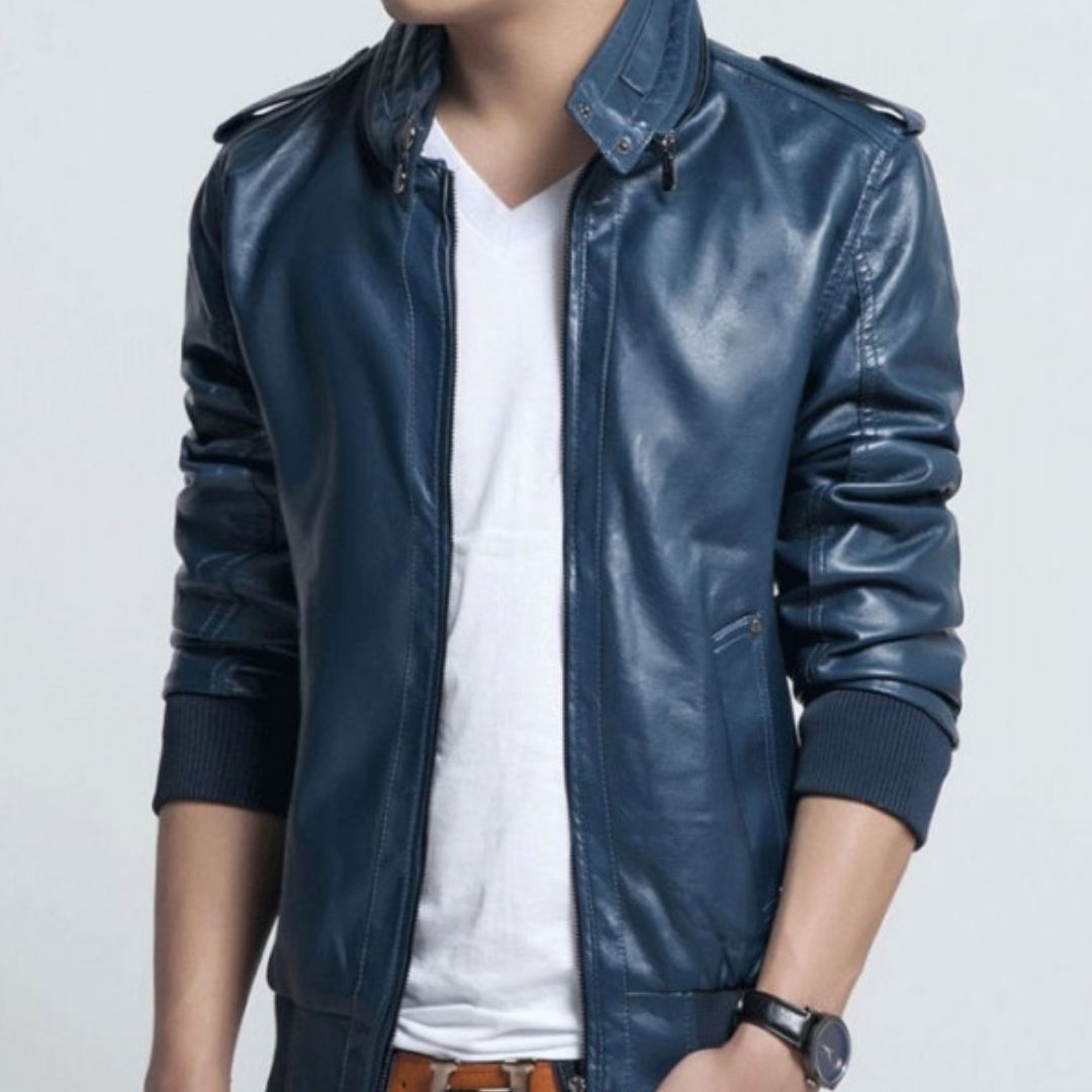 Men's Blue Leather Jackets | Buy Best Blue Leather Jackets for Men in 2022