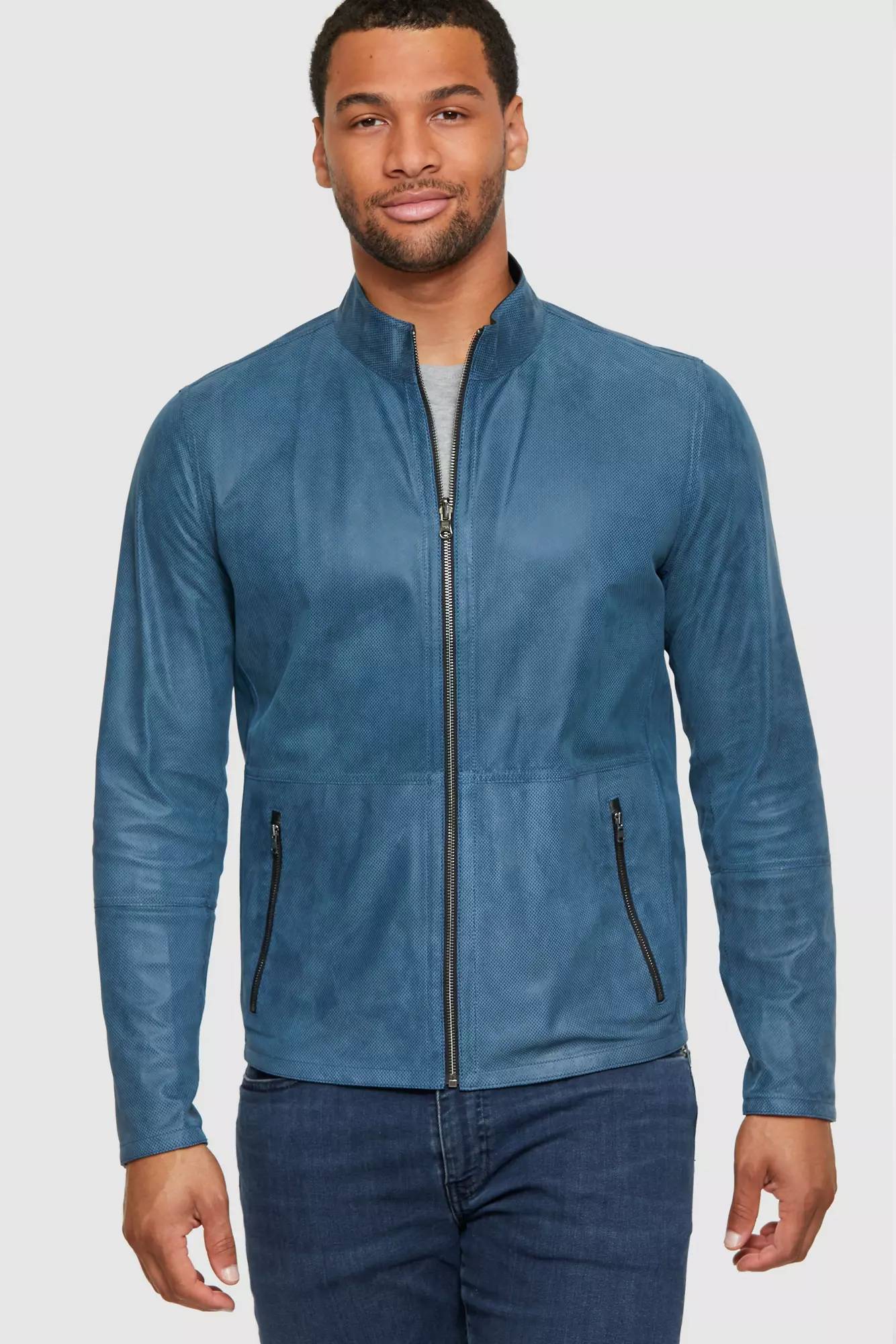 Easton Reversible Italian Lambskin Suede Leather Jacket