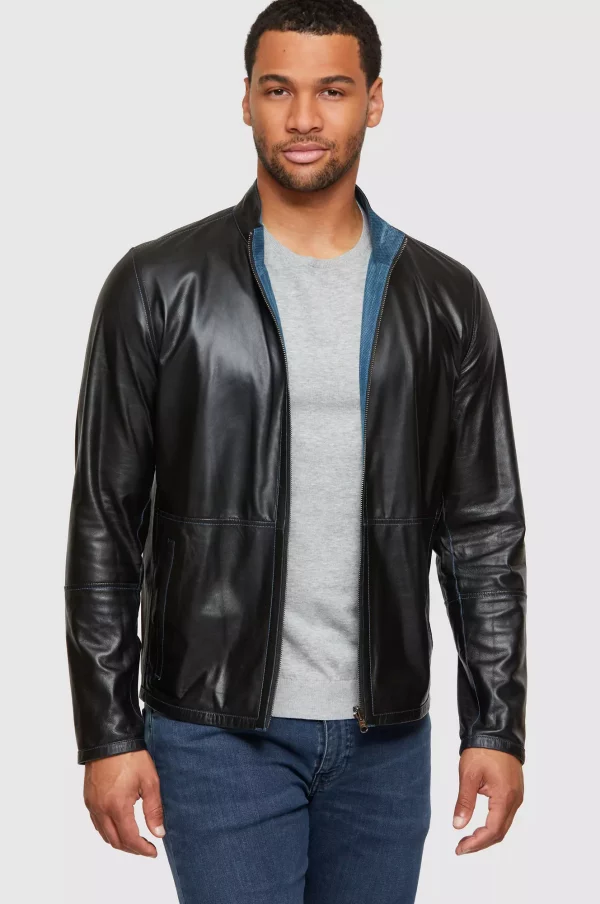 Easton Reversible Italian Lambskin Suede Leather Jacket