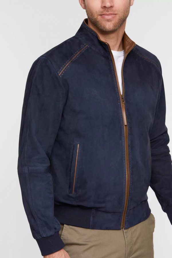 Franco Goatskin Suede Leather Jacket