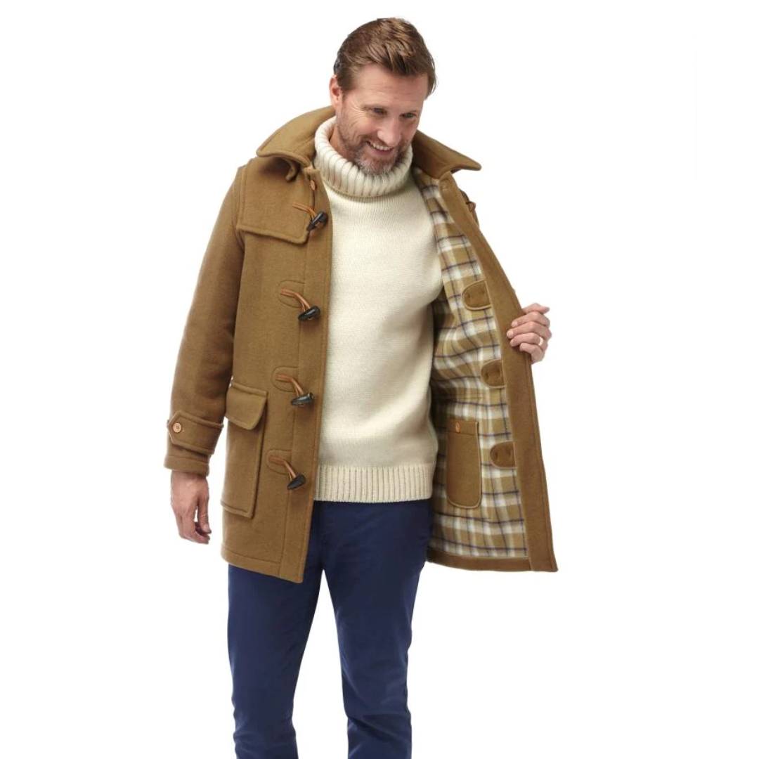 Men's Wool Duffle Coat | Free Shipping Worldwide