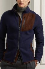 Suede Trim Wool & Cashmere Jackets