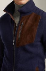 Suede Trim Wool & Cashmere Jackets