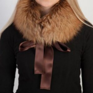 Golden fox fur collar - neck warmer